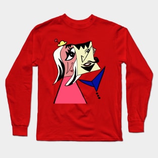 Original Painting - Loving Couple Long Sleeve T-Shirt